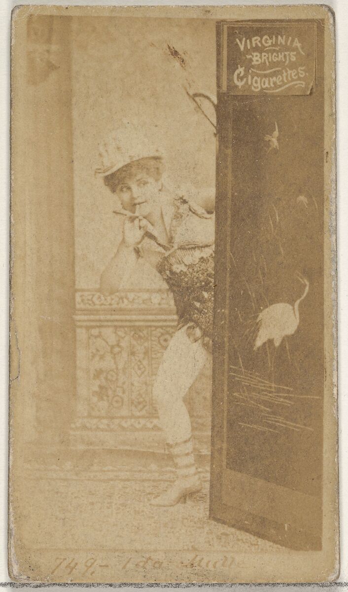 Card 749, Ida Mulle, from the Actors and Actresses series (N45, Type 2) for Virginia Brights Cigarettes, Issued by Allen &amp; Ginter (American, Richmond, Virginia), Albumen photograph 