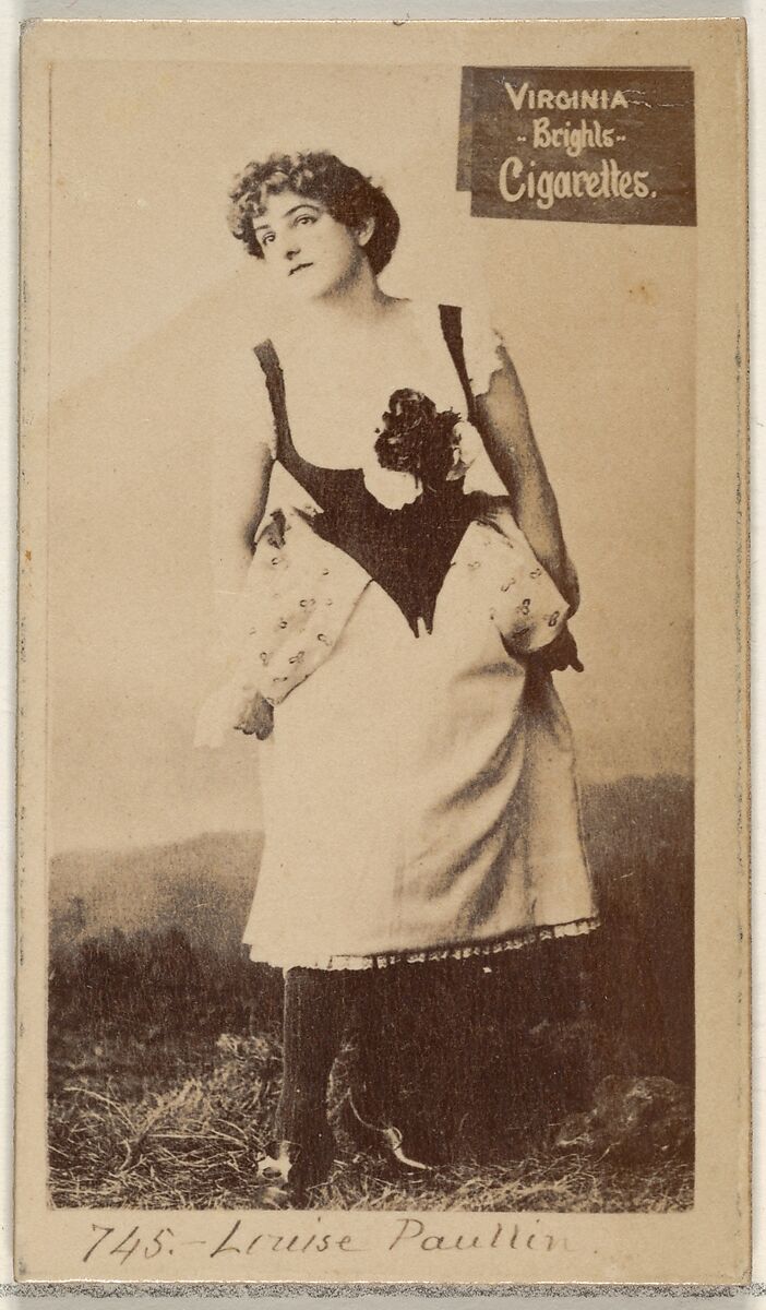 Card 745, Louise Paullin, from the Actors and Actresses series (N45, Type 2) for Virginia Brights Cigarettes, Issued by Allen &amp; Ginter (American, Richmond, Virginia), Albumen photograph 