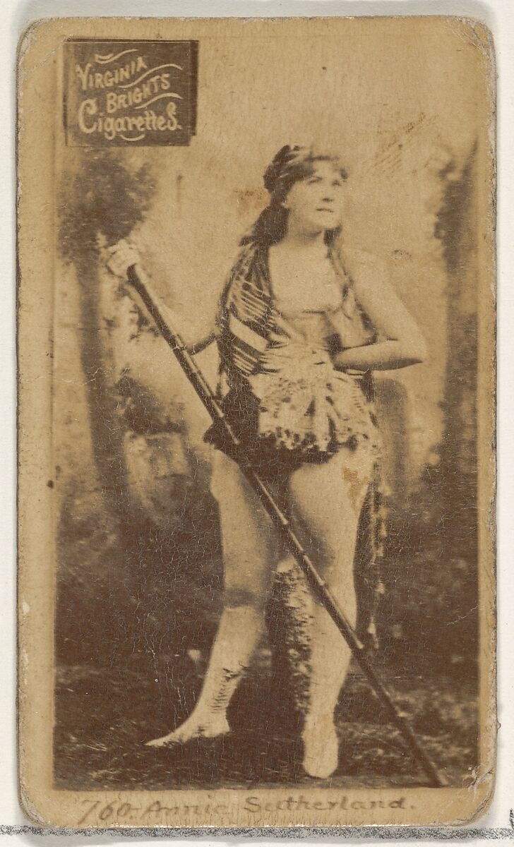 Card 760, Annie Sutherland, from the Actors and Actresses series (N45, Type 2) for Virginia Brights Cigarettes, Issued by Allen &amp; Ginter (American, Richmond, Virginia), Albumen photograph 
