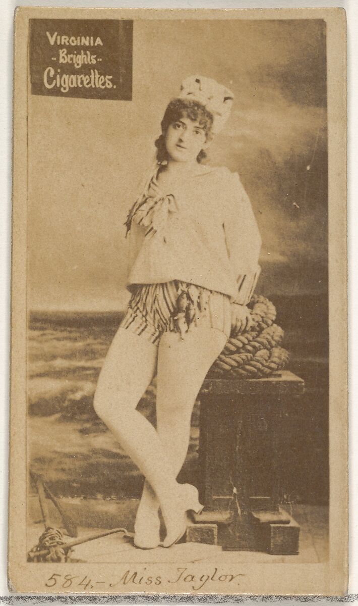 Card 584, Miss Taylor, from the Actors and Actresses series (N45, Type 2) for Virginia Brights Cigarettes, Issued by Allen &amp; Ginter (American, Richmond, Virginia), Albumen photograph 