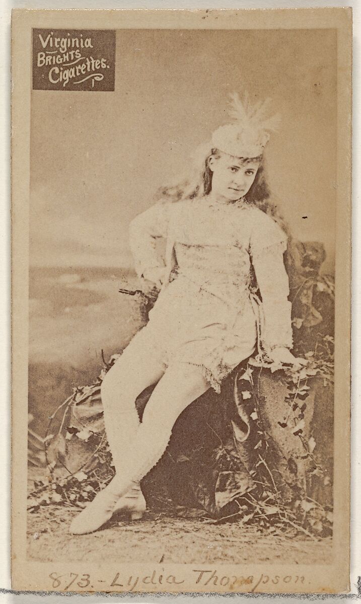 Card 873, Lydia Thompson, from the Actors and Actresses series (N45, Type 2) for Virginia Brights Cigarettes, Issued by Allen &amp; Ginter (American, Richmond, Virginia), Albumen photograph 