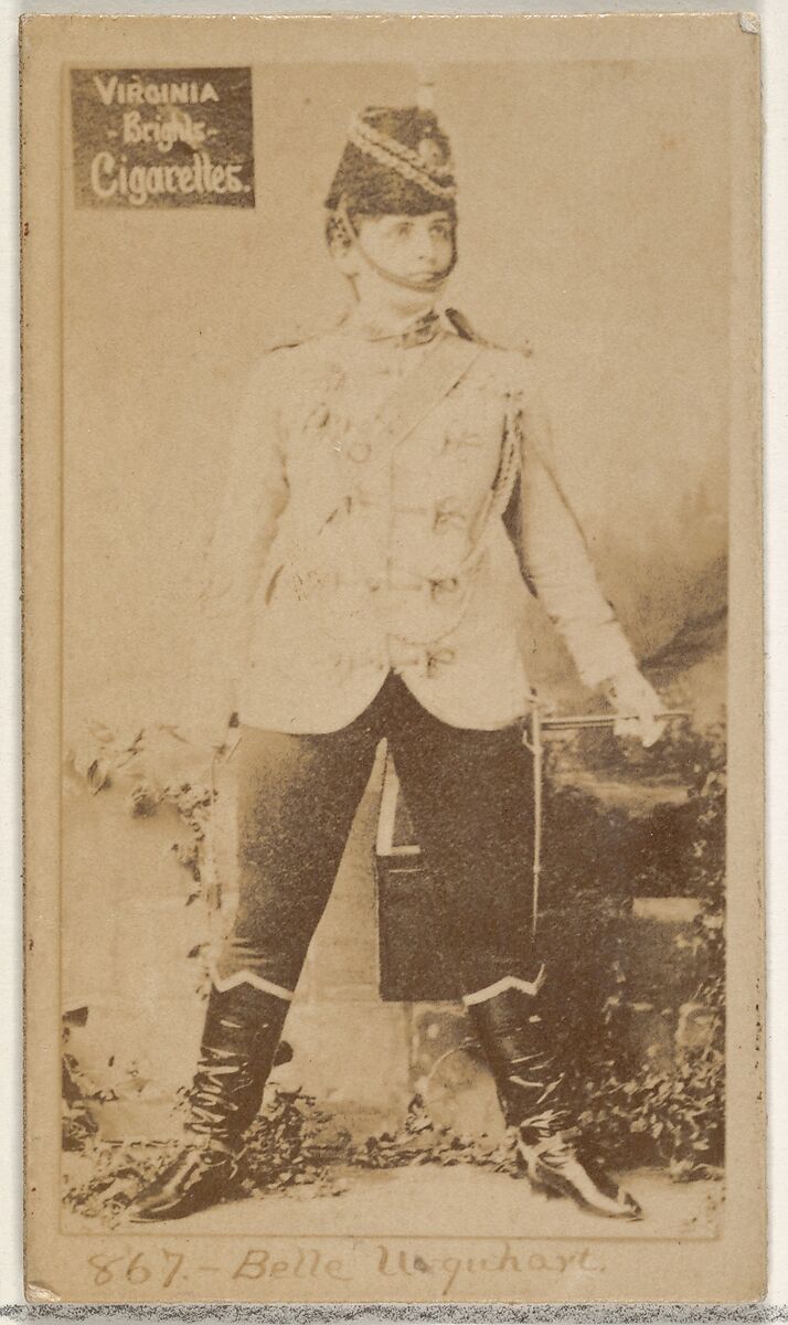 Card 867, Belle Urquhart, from the Actors and Actresses series (N45, Type 2) for Virginia Brights Cigarettes, Issued by Allen &amp; Ginter (American, Richmond, Virginia), Albumen photograph 