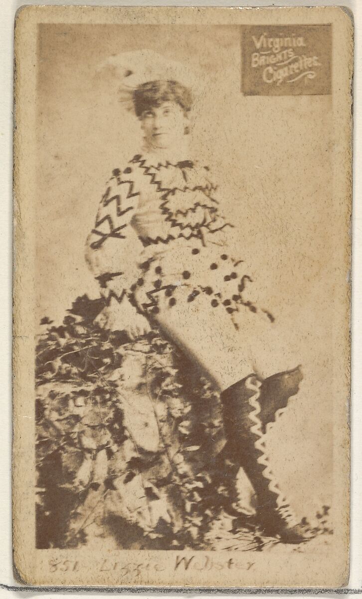 Card 851, Lizzie Webster, from the Actors and Actresses series (N45, Type 2) for Virginia Brights Cigarettes, Issued by Allen &amp; Ginter (American, Richmond, Virginia), Albumen photograph 