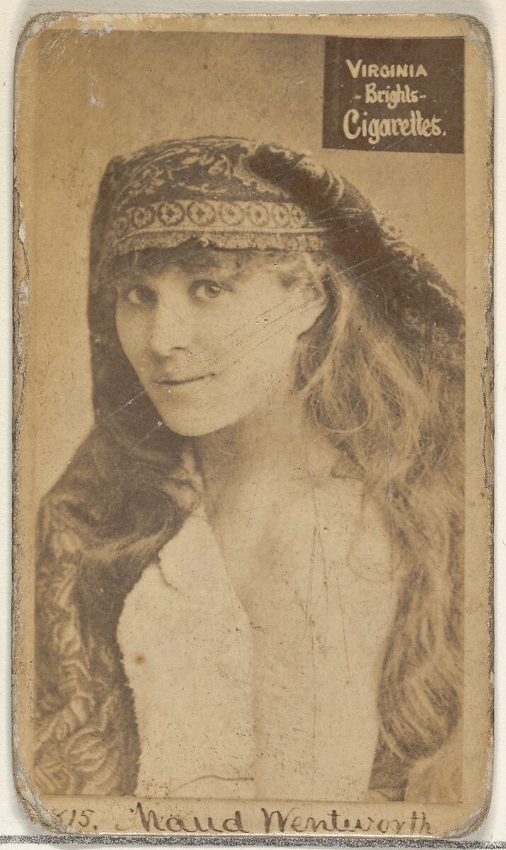 Card 815, Maud Wentworth, from the Actors and Actresses series (N45, Type 2) for Virginia Brights Cigarettes, Issued by Allen &amp; Ginter (American, Richmond, Virginia), Albumen photograph 