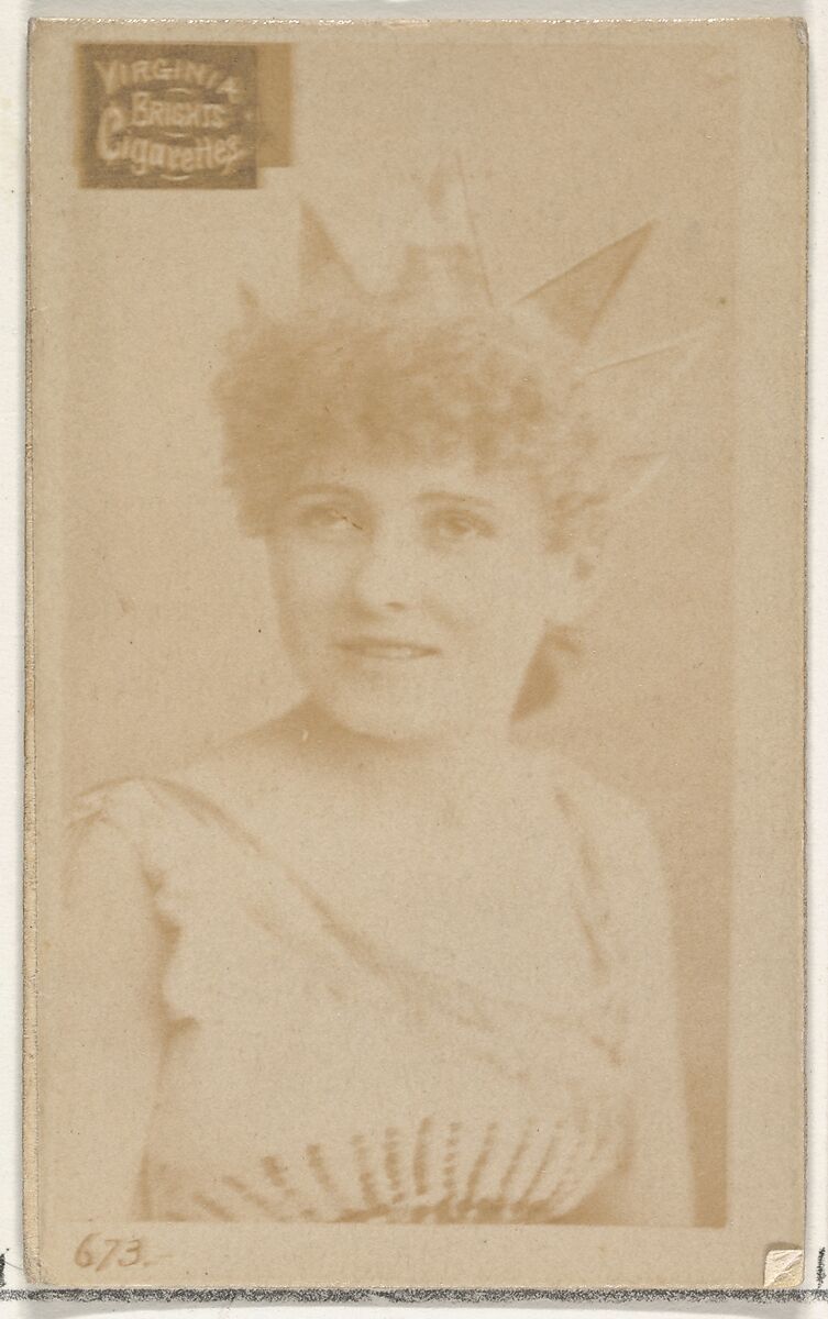 Card 673, from the Actors and Actresses series (N45, Type 2) for Virginia Brights Cigarettes, Issued by Allen &amp; Ginter (American, Richmond, Virginia), Albumen photograph 