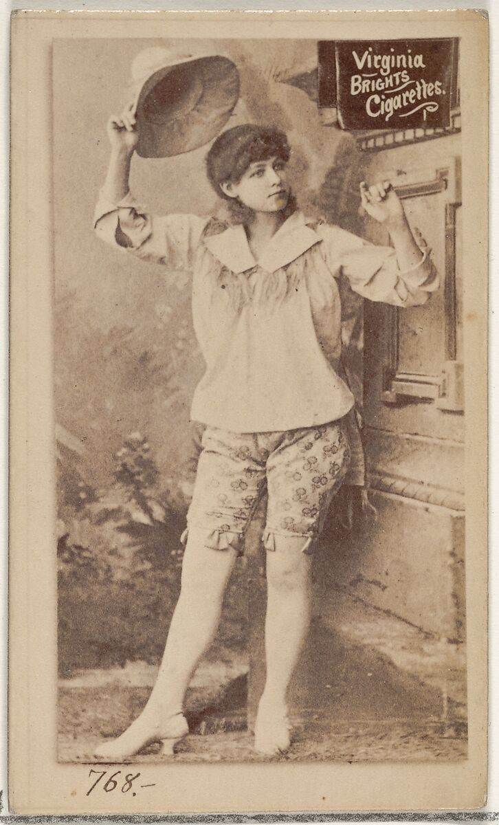 Card 768, from the Actors and Actresses series (N45, Type 2) for Virginia Brights Cigarettes, Issued by Allen &amp; Ginter (American, Richmond, Virginia), Albumen photograph 