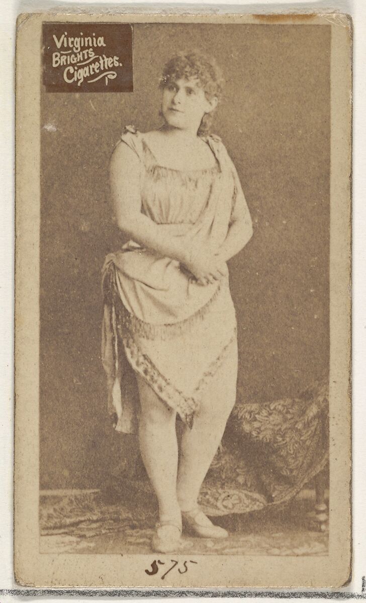 Card 575, from the Actors and Actresses series (N45, Type 2) for Virginia Brights Cigarettes, Issued by Allen &amp; Ginter (American, Richmond, Virginia), Albumen photograph 