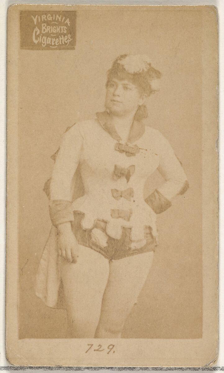 Card 729, from the Actors and Actresses series (N45, Type 2) for Virginia Brights Cigarettes, Issued by Allen &amp; Ginter (American, Richmond, Virginia), Albumen photograph 
