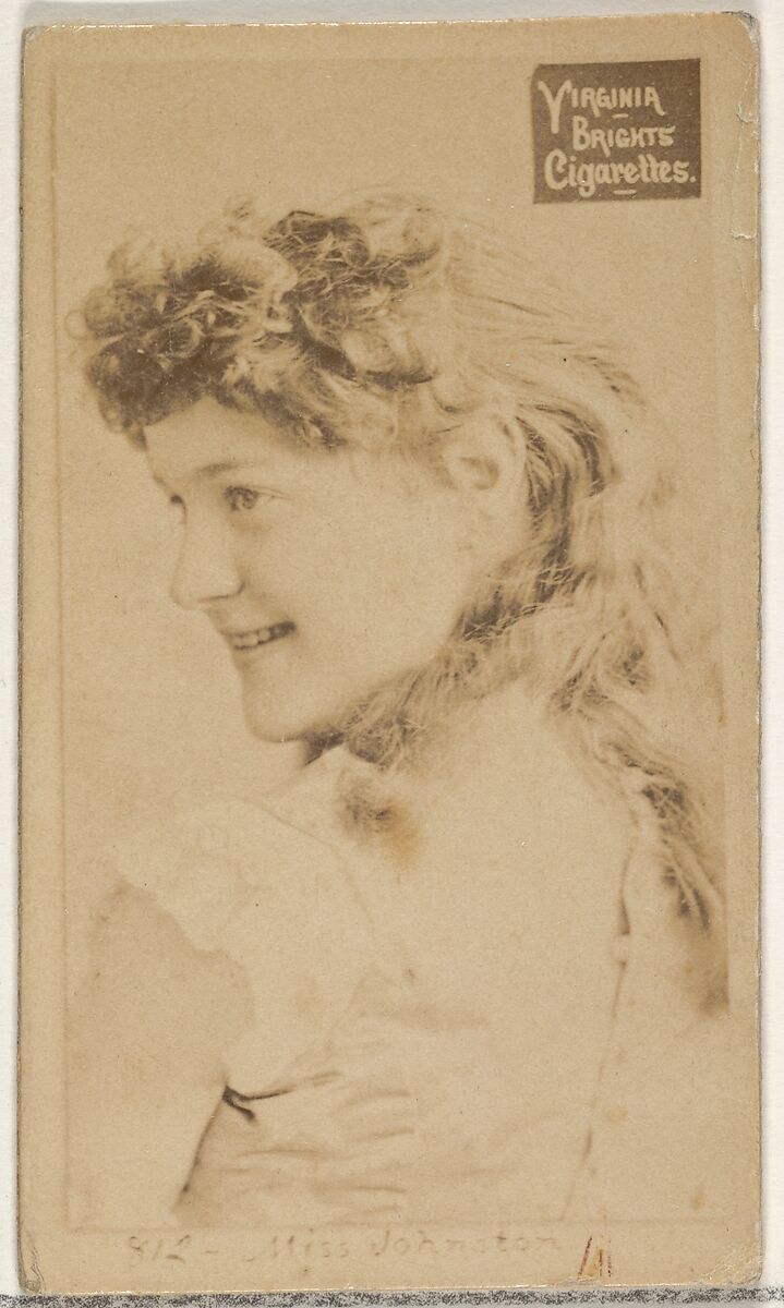 Card 812, Miss Johnston, from the Actors and Actresses series (N45, Type 2) for Virginia Brights Cigarettes, Issued by Allen &amp; Ginter (American, Richmond, Virginia), Albumen photograph 