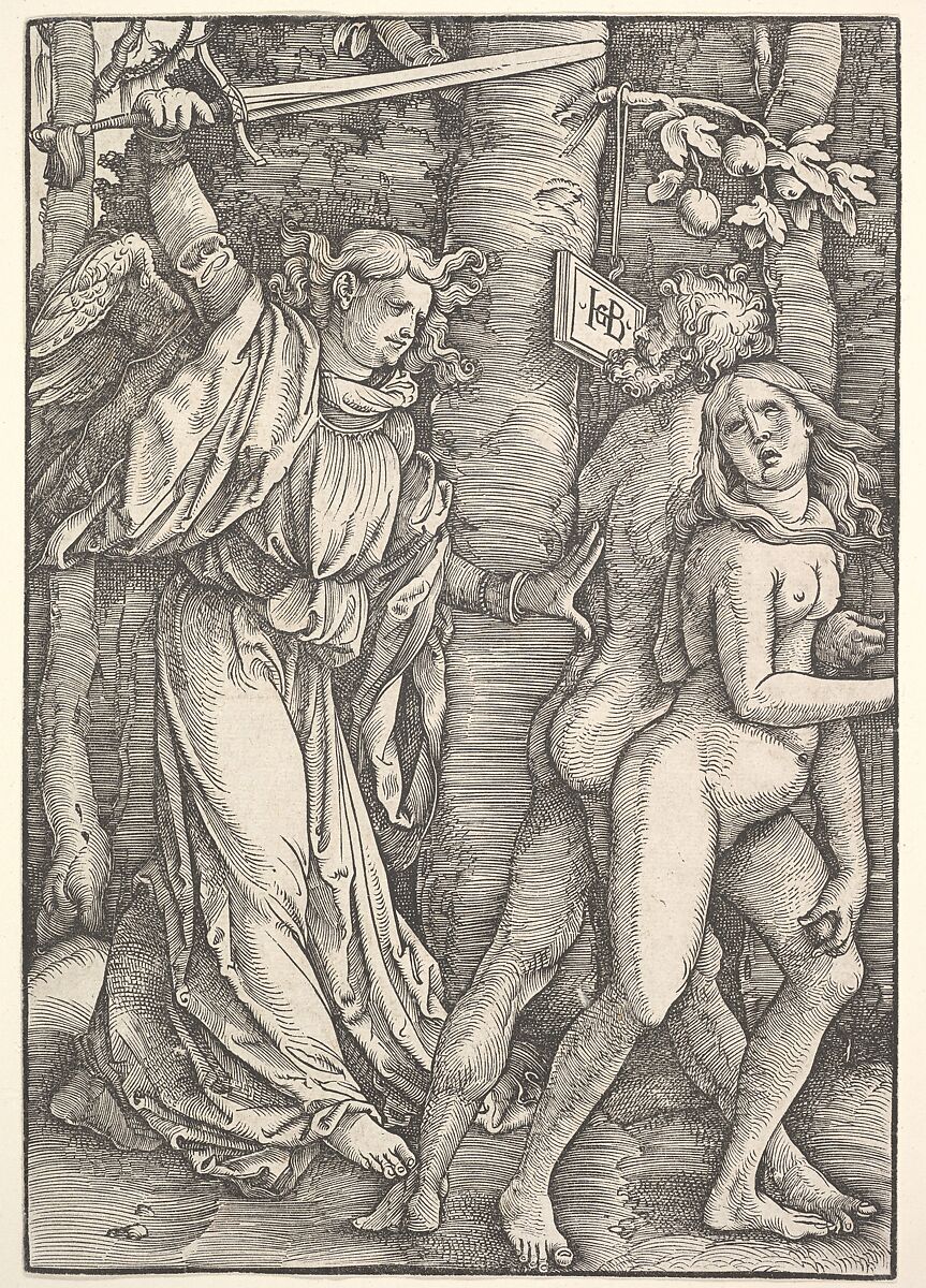 Expulsion from Paradise, Hans Baldung (called Hans Baldung Grien) (German, Schwäbisch Gmünd (?) 1484/85–1545 Strasbourg), Woodcut 