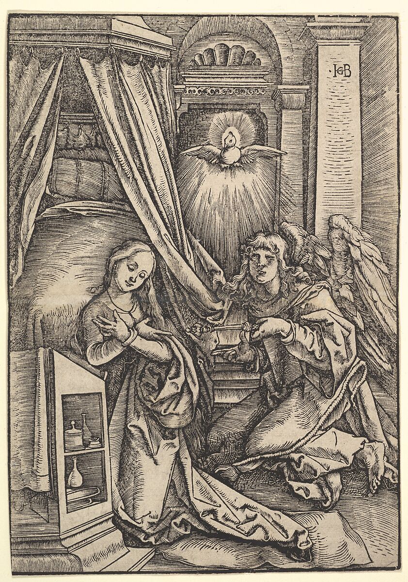 The Annunciation, Hans Baldung (called Hans Baldung Grien) (German, Schwäbisch Gmünd (?) 1484/85–1545 Strasbourg), Woodcut 