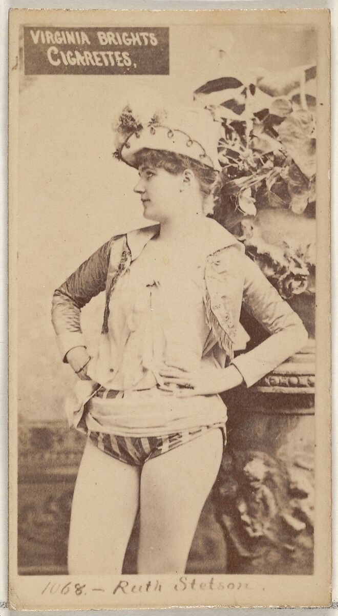Card 1068, Ruth Stetson, from the Actors and Actresses series (N45, Type 2) for Virginia Brights Cigarettes, Issued by Allen &amp; Ginter (American, Richmond, Virginia), Albumen photograph 
