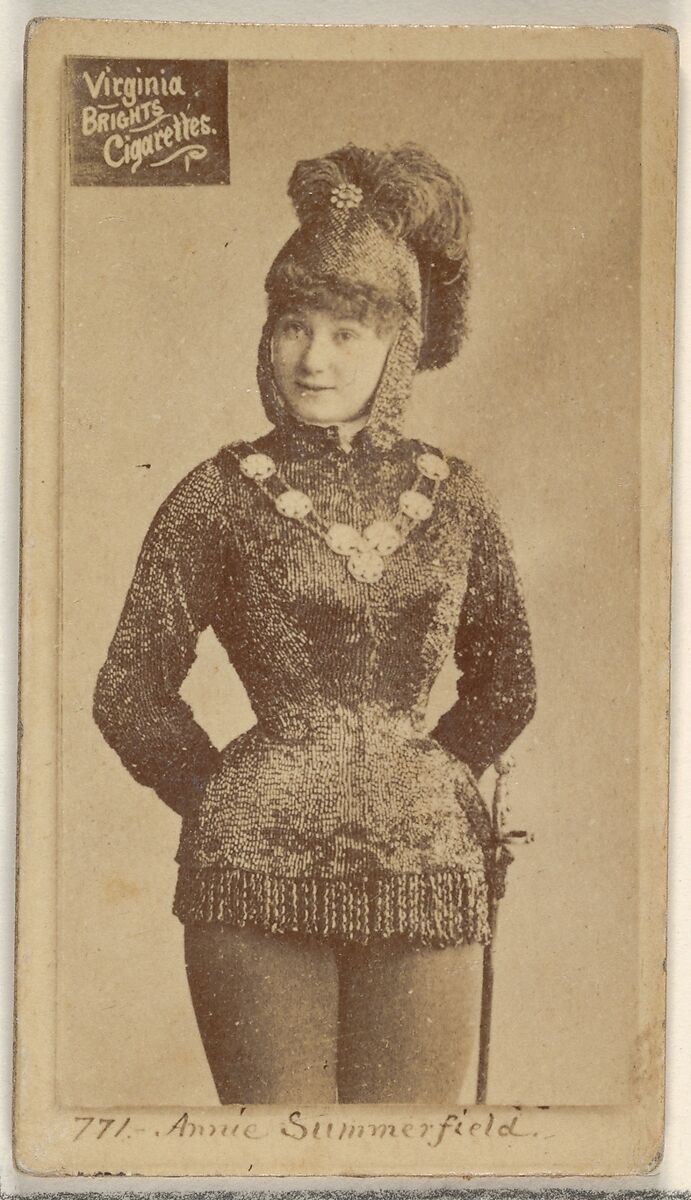 Card 771, Annie Summerfield, from the Actors and Actresses series (N45, Type 2) for Virginia Brights Cigarettes, Issued by Allen &amp; Ginter (American, Richmond, Virginia), Albumen photograph 