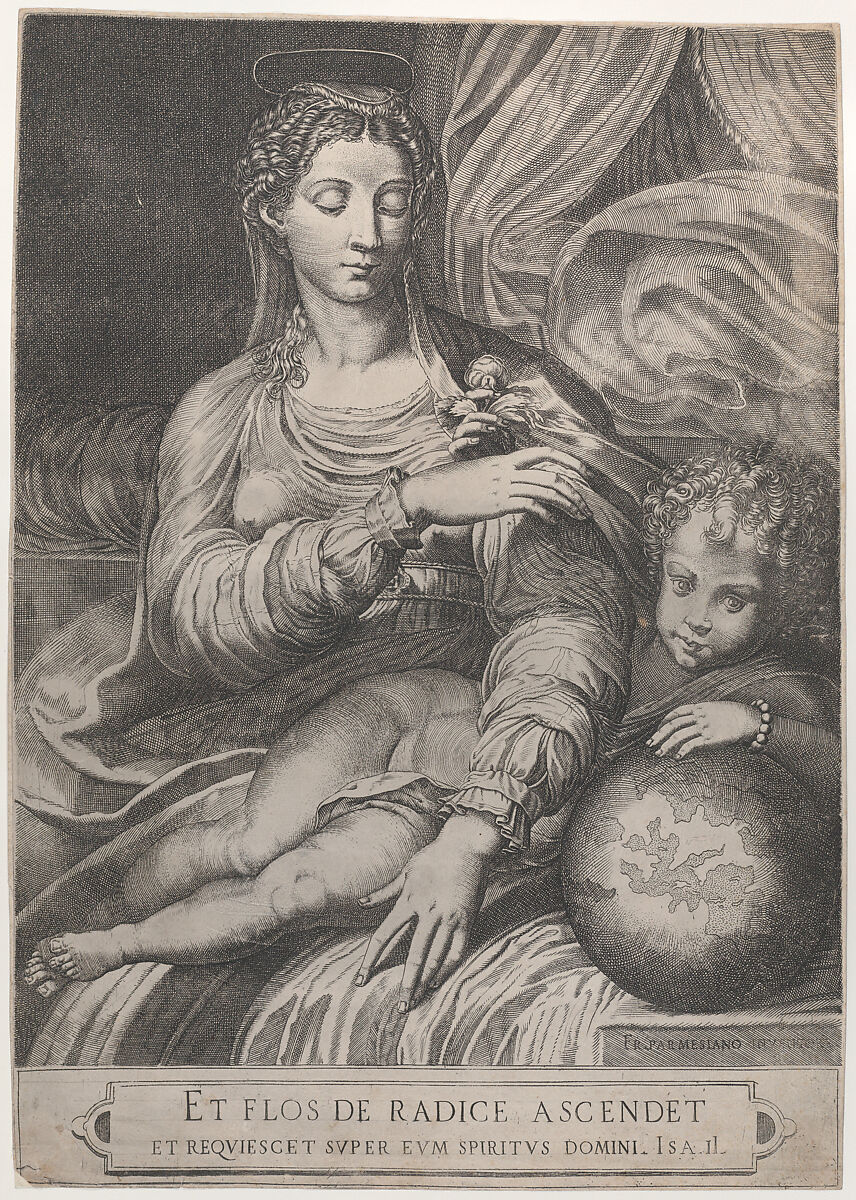 Madonna of the Rose, Domenico Tibaldi (Italian, 1541–1583 (active Bologna)), Engraving