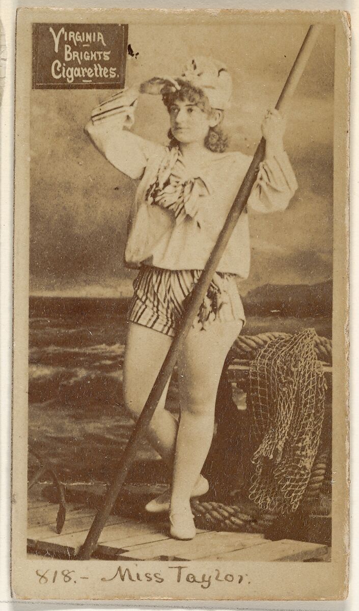 Card 818, Miss Taylor, from the Actors and Actresses series (N45, Type 2) for Virginia Brights Cigarettes, Issued by Allen &amp; Ginter (American, Richmond, Virginia), Albumen photograph 