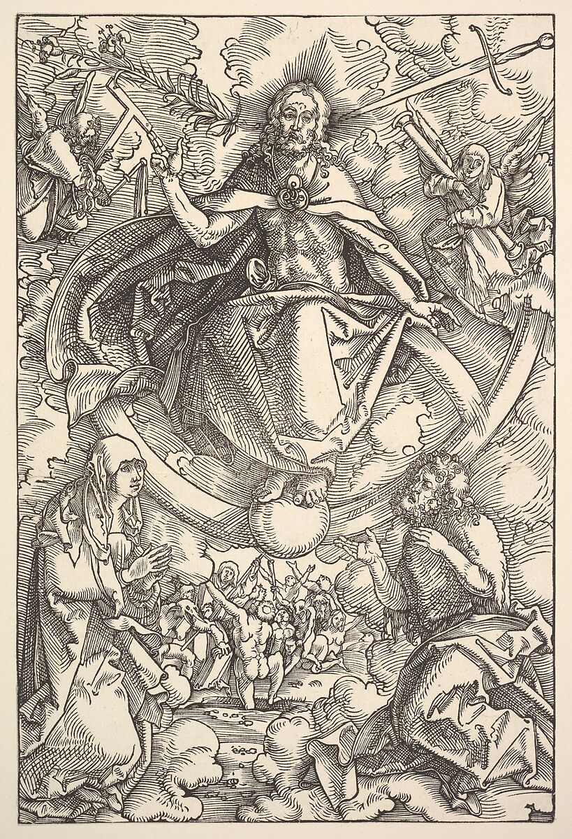 The Last Judgment, Hans Baldung (called Hans Baldung Grien) (German, Schwäbisch Gmünd (?) 1484/85–1545 Strasbourg), Woodcut; first of two states 