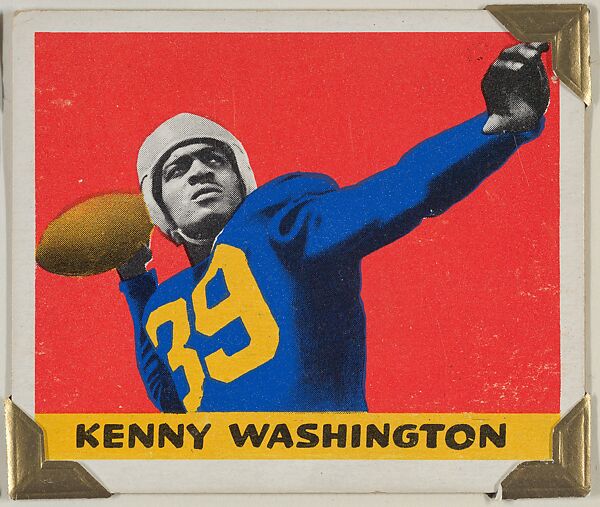 Kenny Washington, from the All-Star Football series (R401-2), issued by Leaf Gum Company, Leaf Gum, Co., Chicago, Illinois, Commercial chromolithograph 