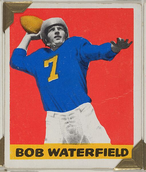 Bob Waterfield, from the All-Star Football series (R401-2), issued by Leaf Gum Company, Leaf Gum, Co., Chicago, Illinois, Commercial chromolithograph 