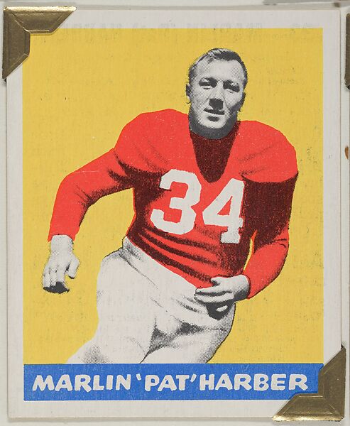 Marlin "Pat" Harber, from the All-Star Football series (R401-2), issued by Leaf Gum Company, Leaf Gum, Co., Chicago, Illinois, Commercial chromolithograph 