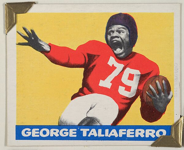 George Taliaferro, from the All-Star Football series (R401-2), issued by Leaf Gum Company, Leaf Gum, Co., Chicago, Illinois, Commercial chromolithograph 