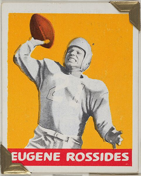 Eugene Rossides, from the All-Star Football series (R401-2), issued by Leaf Gum Company, Leaf Gum, Co., Chicago, Illinois, Commercial chromolithograph 