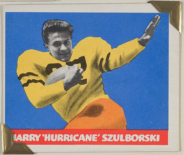 Harry "Hurricane" Szulborski, from the All-Star Football series (R401-2), issued by Leaf Gum Company, Leaf Gum, Co., Chicago, Illinois, Commercial chromolithograph 