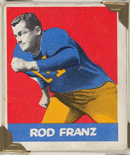 Rod Franz, from the All-Star Football series (R401-2), issued by Leaf Gum Company, Leaf Gum, Co., Chicago, Illinois, Commercial chromolithograph 