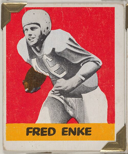 Fred Enke, from the All-Star Football series (R401-2), issued by Leaf Gum Company, Leaf Gum, Co., Chicago, Illinois, Commercial chromolithograph 