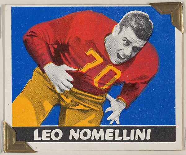 Leo Nomellini, from the All-Star Football series (R401-2), issued by Leaf Gum Company, Leaf Gum, Co., Chicago, Illinois, Commercial chromolithograph 