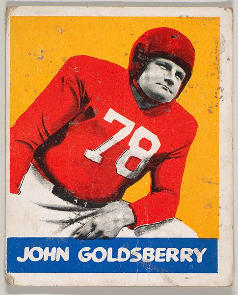 John Goldsberry, from the All-Star Football series (R401-2), issued by Leaf Gum Company, Leaf Gum, Co., Chicago, Illinois, Commercial chromolithograph 