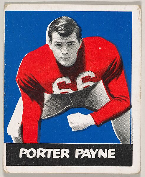 Porter Payne, from the All-Star Football series (R401-2), issued by Leaf Gum Company, Leaf Gum, Co., Chicago, Illinois, Commercial chromolithograph 