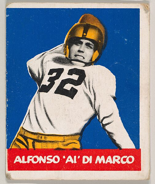 Alfonso "Al" Di Marco, from the All-Star Football series (R401-2), issued by Leaf Gum Company, Leaf Gum, Co., Chicago, Illinois, Commercial chromolithograph 