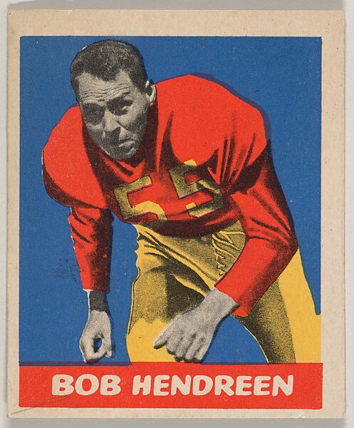 Bob Hendreen, from the All-Star Football series (R401-3), issued by Leaf Gum Company, Leaf Gum, Co., Chicago, Illinois, Commercial chromolithograph 