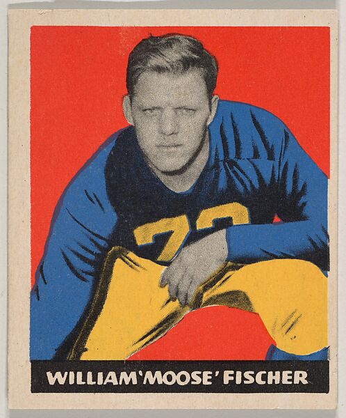 William "Moose" Fischer, from the All-Star Football series (R401-3), issued by Leaf Gum Company, Leaf Gum, Co., Chicago, Illinois, Commercial chromolithograph 