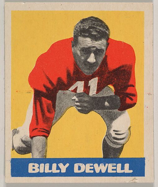 Billy Dewell, from the All-Star Football series (R401-3), issued by Leaf Gum Company, Leaf Gum, Co., Chicago, Illinois, Commercial chromolithograph 