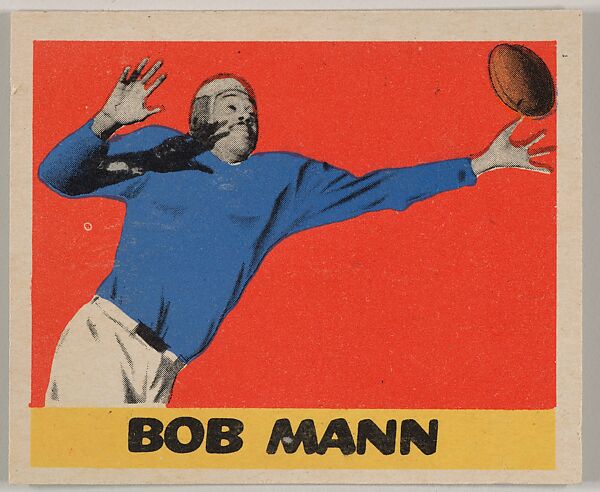 Bob Mann, from the All-Star Football series (R401-3), issued by Leaf Gum Company, Leaf Gum, Co., Chicago, Illinois, Commercial chromolithograph 