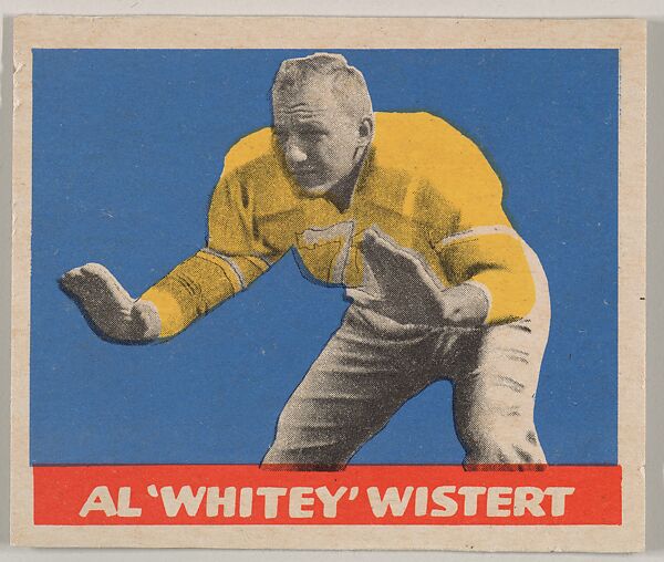 Al "Whitey" Wistert, from the All-Star Football series (R401-3), issued by Leaf Gum Company, Leaf Gum, Co., Chicago, Illinois, Commercial chromolithograph 