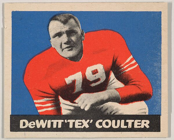 DeWitt "Tex" Coulter, from the All-Star Football series (R401-3), issued by Leaf Gum Company, Leaf Gum, Co., Chicago, Illinois, Commercial chromolithograph 