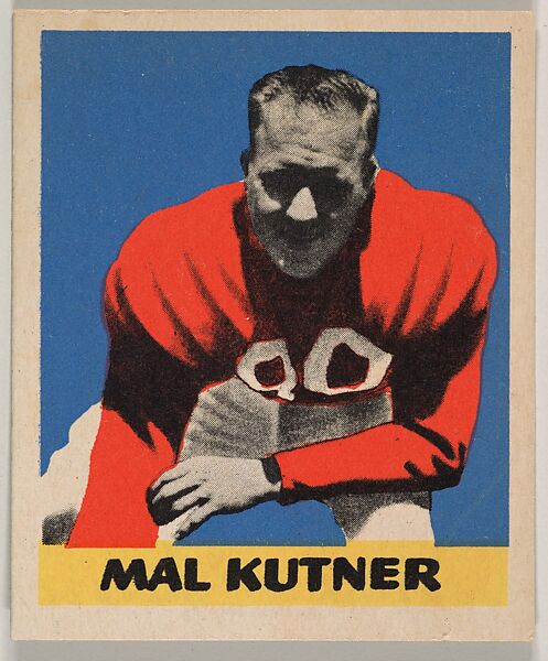 Mal Kutner, from the All-Star Football series (R401-3), issued by Leaf Gum Company, Leaf Gum, Co., Chicago, Illinois, Commercial chromolithograph 