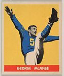 George McAfee, from the All-Star Football series (R401-3), issued by Leaf Gum Company