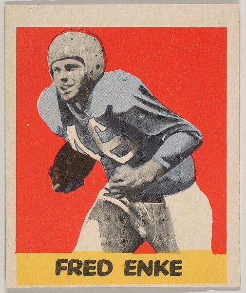 Fred Enke, from the All-Star Football series (R401-3), issued by Leaf Gum Company, Leaf Gum, Co., Chicago, Illinois, Commercial chromolithograph 