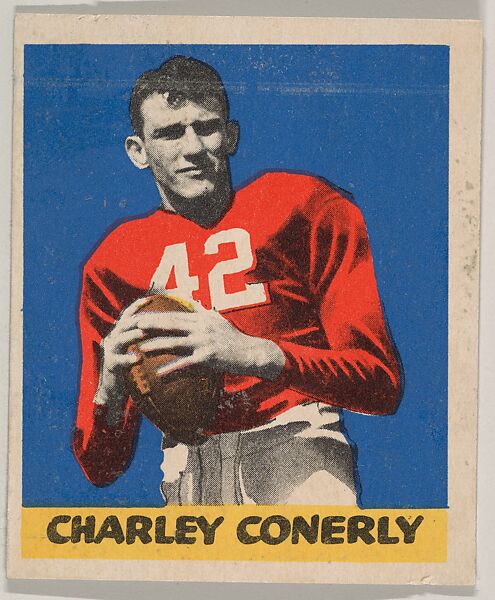 Charley Conerly, from the All-Star Football series (R401-3), issued by Leaf Gum Company, Leaf Gum, Co., Chicago, Illinois, Commercial chromolithograph 