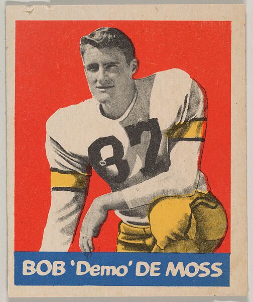 Bob "Demo" De Moss, from the All-Star Football series (R401-3), issued by Leaf Gum Company, Leaf Gum, Co., Chicago, Illinois, Commercial chromolithograph 