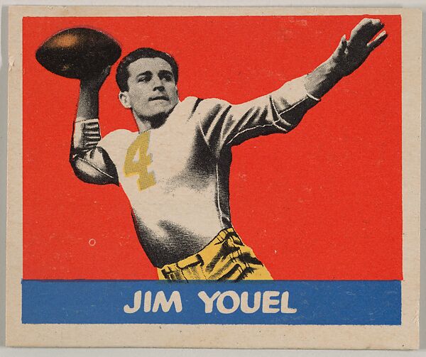 Jim Youel, from the All-Star Football series (R401-3), issued by Leaf Gum Company, Leaf Gum, Co., Chicago, Illinois, Commercial chromolithograph 