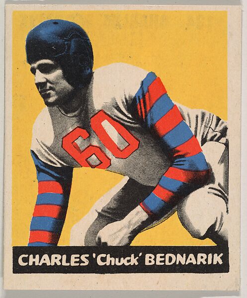 Charles "Chuck" Bednarik, from the All-Star Football series (R401-3), issued by Leaf Gum Company, Leaf Gum, Co., Chicago, Illinois, Commercial chromolithograph 