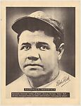Babe Ruth, from Baseball's Immortals series (R401-4), issued by Leaf Gum Company