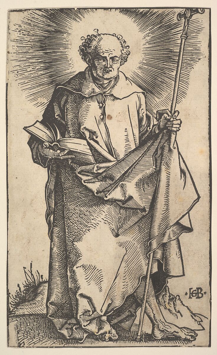 St. Philip from Christ and the Apostles, Hans Baldung (called Hans Baldung Grien) (German, Schwäbisch Gmünd (?) 1484/85–1545 Strasbourg), Woodcut 