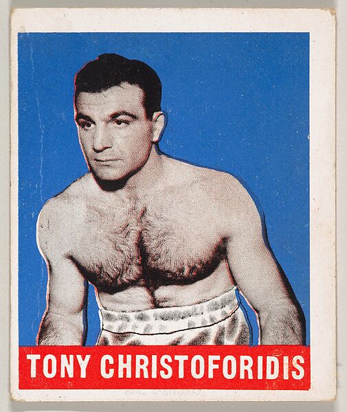 Tony Christoforidis, from the Knock-Out Bubble Gum series (R401-5), issued by Leaf Gum Company, Leaf Gum, Co., Chicago, Illinois, Commercial Chromolithograph 