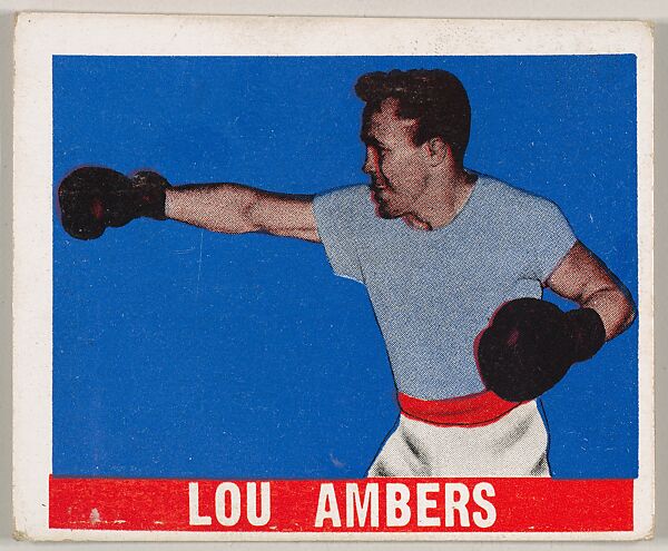 Lou Ambers, from the Knock-Out Bubble Gum series (R401-5), issued by Leaf Gum Company, Leaf Gum, Co., Chicago, Illinois, Commercial Chromolithograph 