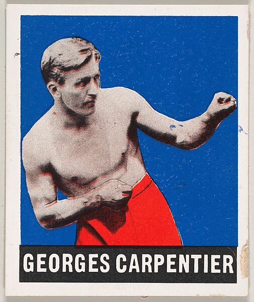 Georges Carpentier, from the Knock-Out Bubble Gum series (R401-5), issued by Leaf Gum Company, Leaf Gum, Co., Chicago, Illinois, Commercial Chromolithograph 